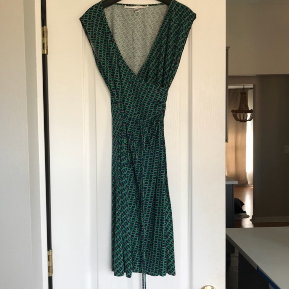 Diane Von Furstenberg hexagon silk jersey dress